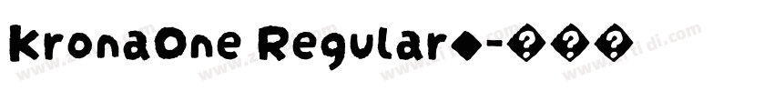 KronaOne Regular◆字体转换